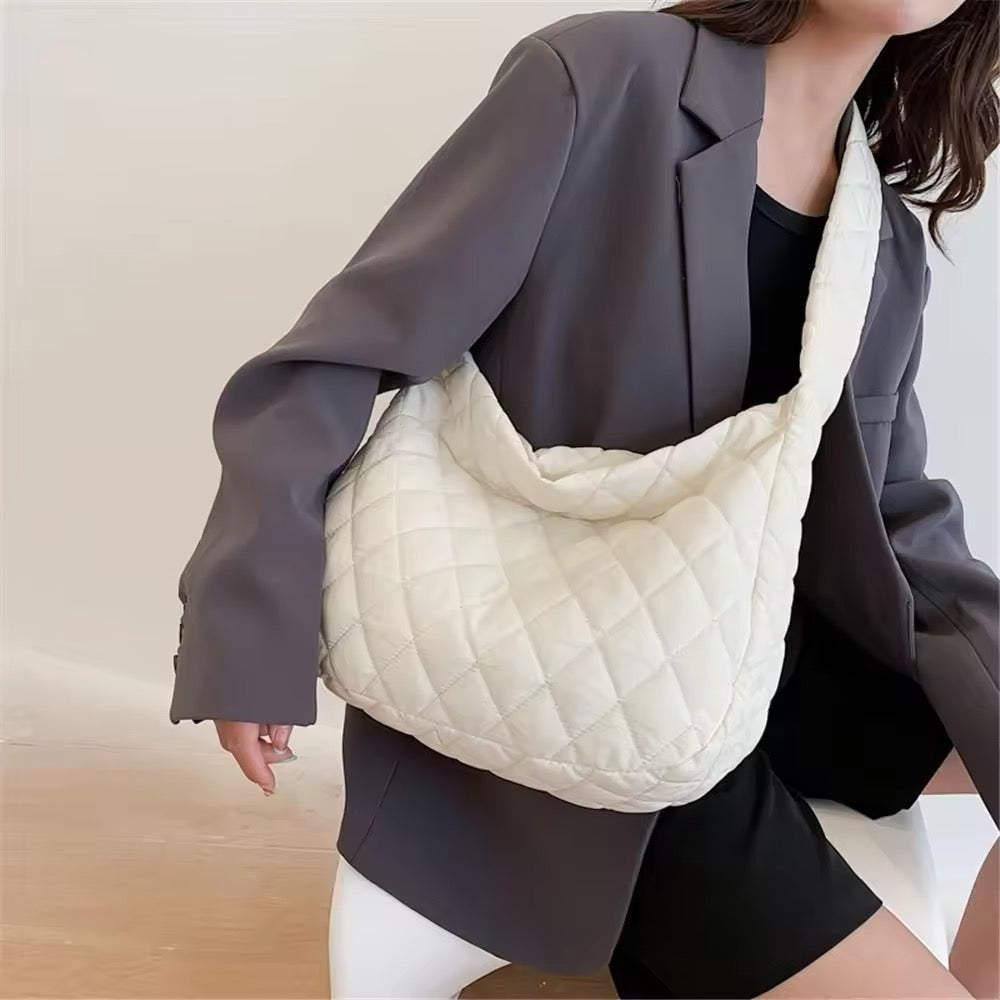 Gepolsterte Ballerina Extra Large Puffer Tote Crossbody Gepolsterte Schultertasche