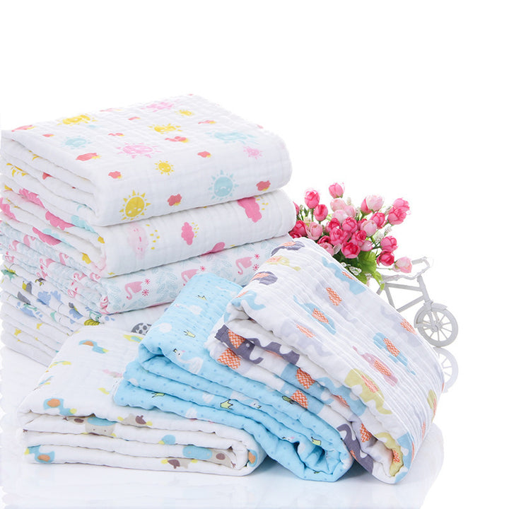Weiches Baumwoll-Multi-Print-Babydecke Karnz