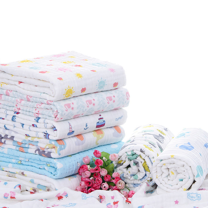 Weiches Baumwoll-Multi-Print-Babydecke Karnz