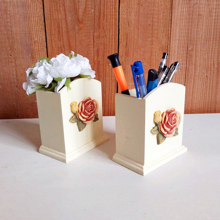 Dekorative Blumen Schreibtisch-Organizer