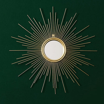 Sunburst Dekorativer Wandspiegel mit Strahlenden Strahlen Karnz