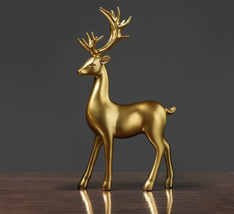 Goldenes Hirschpaar-Figuren