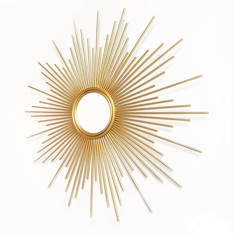 Sunburst Dekorativer Wandspiegel mit Strahlenden Strahlen Karnz