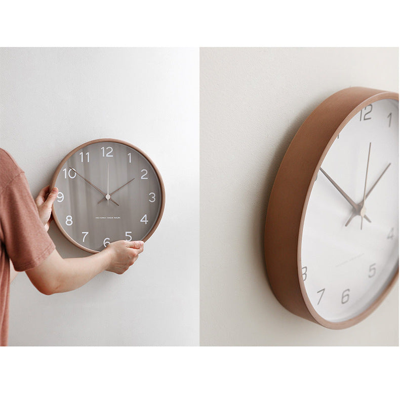 Minimalistische Holz-Wanduhr - Stille analoge Uhr aus massivem Holz für Wohnzimmer und Schlafzimmer | Karnz