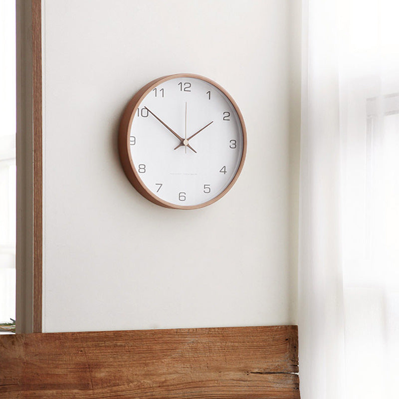 Minimalistische Holz-Wanduhr - Stille analoge Uhr aus massivem Holz für Wohnzimmer und Schlafzimmer | Karnz