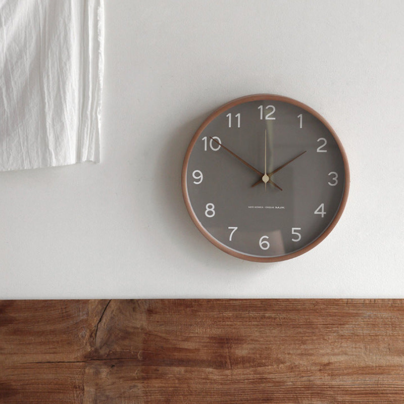 Minimalistische Holz-Wanduhr - Stille analoge Uhr aus massivem Holz für Wohnzimmer und Schlafzimmer | Karnz