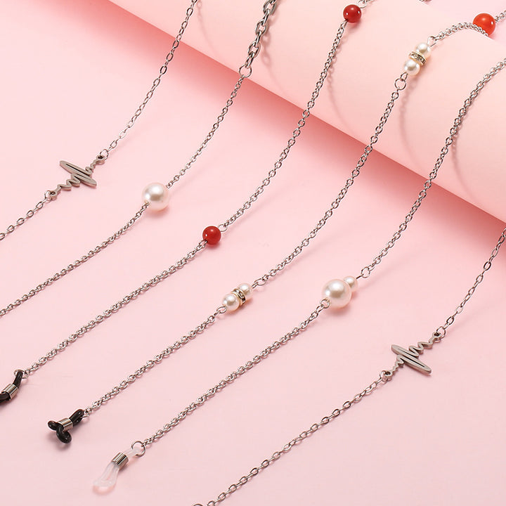 Perlenakzentuierte Brillenband Karnz