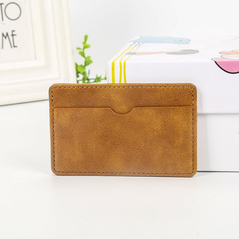Schlanker Minimalistischer Leder Kartenhalter