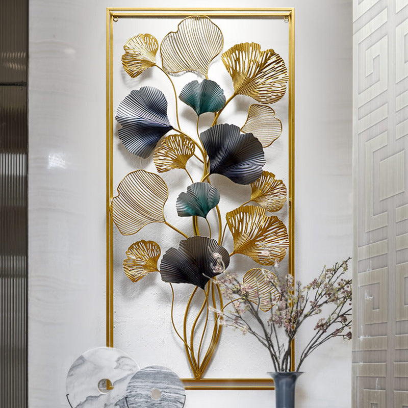 Dekorative Metall-Wandkunst-Skulptur mit Ginkgo-Blatt-Design Karnz 1789208504