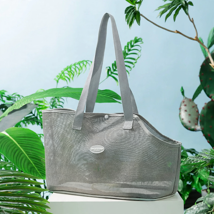 Haustiertasche aus Segeltuch, Kopf oben