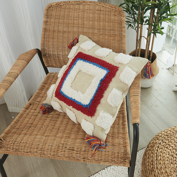 Texturiertes Boho-Chic-Wurfkissen