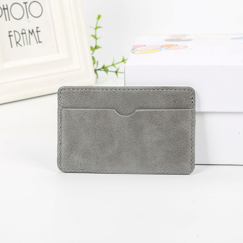 Schlanker Minimalistischer Leder Kartenhalter