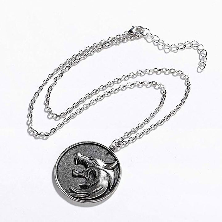 Wolf Emblem Anhänger Halskette Karnz