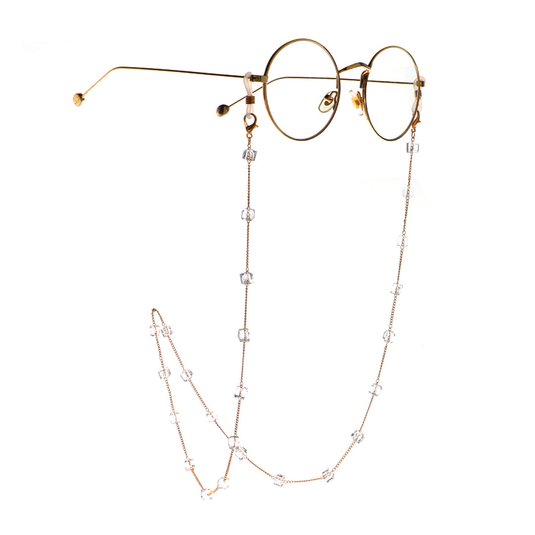 Minimalistische Kristall Brillen Kette Karnz
