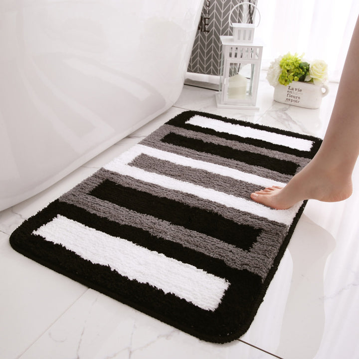 Absorbierender Streifenmuster-Badteppich