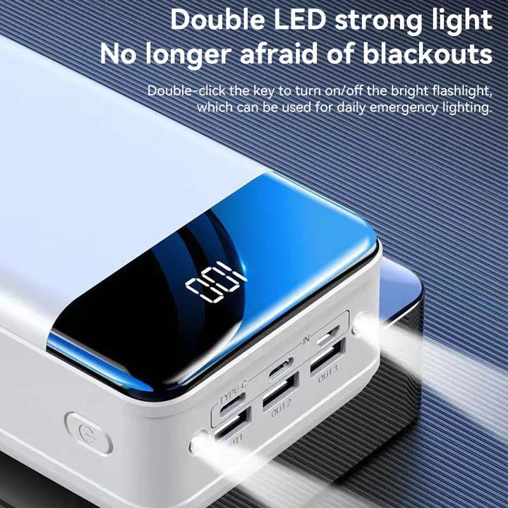 Karnz | 50000mAh große Kapazität Powerbank Mobiltelefon Super Schnelles Laden Mobiles Stromtablett Mobiler Computer Externer Stromversorgung
