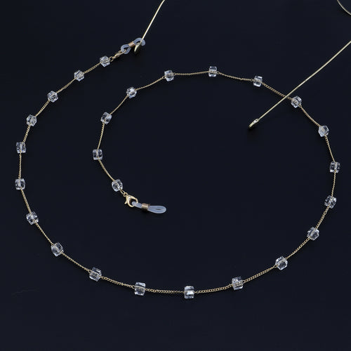 Minimalistische Kristall Brillen Kette Karnz