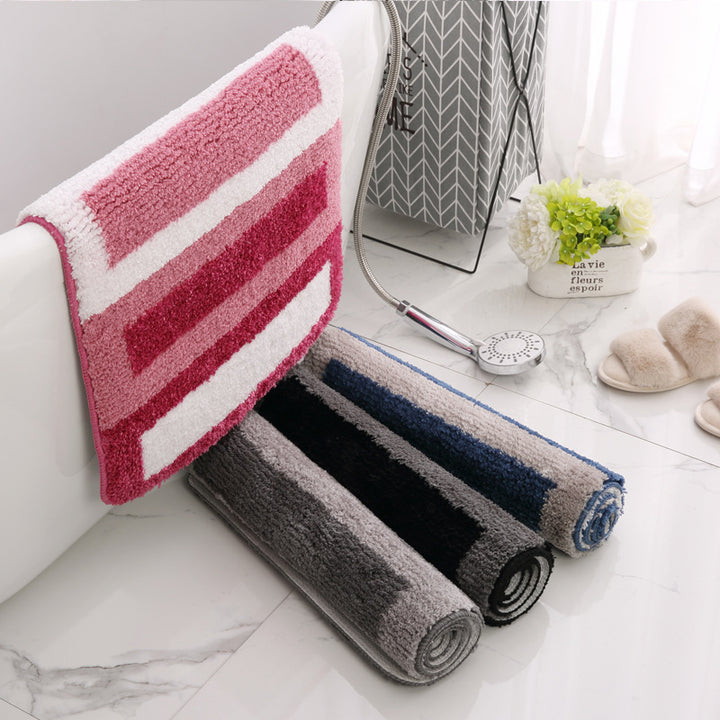 Absorbierender Streifenmuster-Badteppich