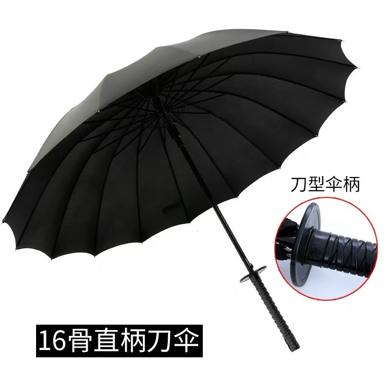 Damen Samurai-Design Faltregenschirm mit ergonomischem Griff Karnz