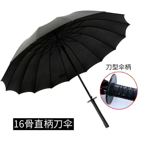 Damen Samurai-Design Faltregenschirm mit ergonomischem Griff Karnz