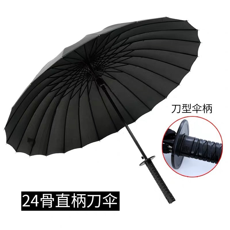 Damen Samurai-Design Faltregenschirm mit ergonomischem Griff Karnz