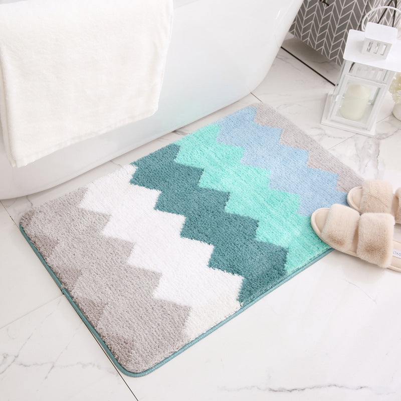 Plüsch Chevron Badematte