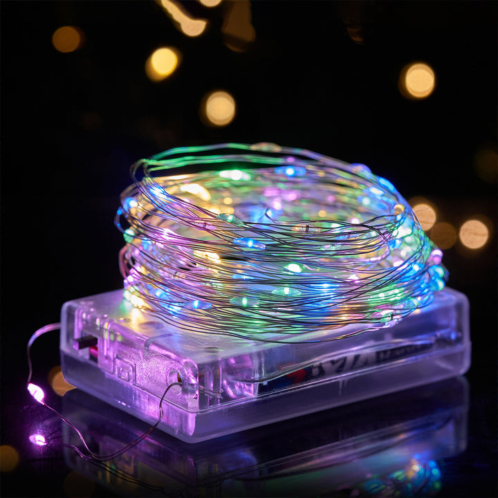 LED-Kupferdraht-Lichterkette mit Batteriebox
