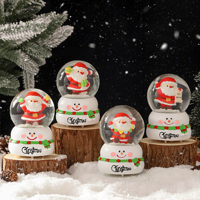 Handgeferti weihnachtliche Schneekugel mit Licht