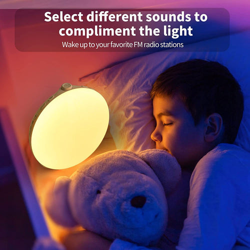 Sonnenaufgangs-Wecker mit Lichttherapie und FM-Radio