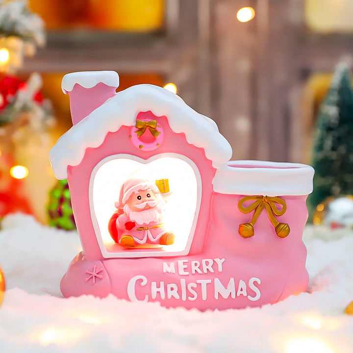 Dekorative Weihnachts-Schneekugel mit Licht