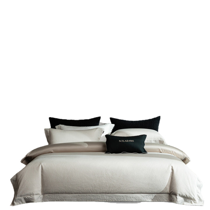 Baumwoll-Bettwäsche-Set, 4-teilig, Jacquard-Webung