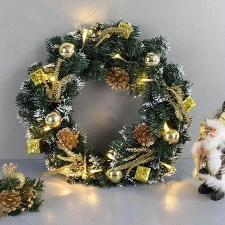 Weihnachtskranz aus PVC, handgefertigt, mit oder ohne Beleuchtung