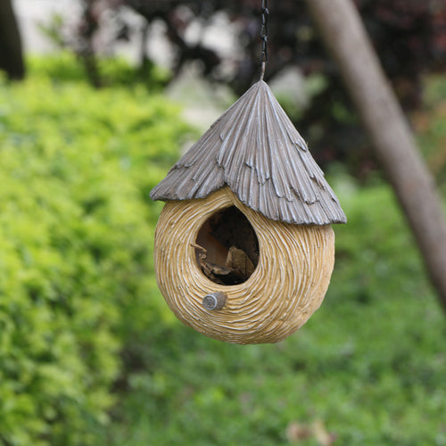 Dekoratives Vogelhaus aus Kunstharz, verschiedene Designs