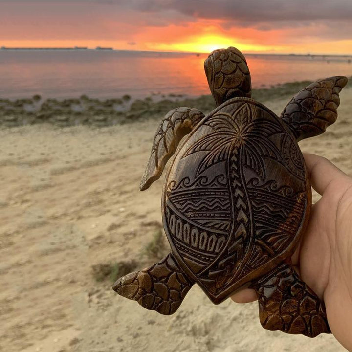 Holzskulptur Hawaii-Schildkröte | Karnz