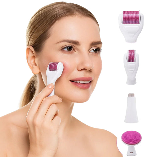 DermaGlow Mikronadel Derma Roller Set – Anti-Aging – Titan Nadeln – Hauspflege für Frauen Karnz