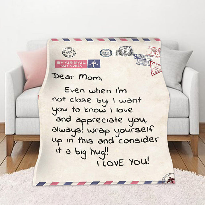 Brief Bedruckte Flanell Wurfdecke Geschenk für Mama | Karnz