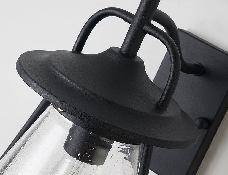 Wasserdichte Glasscone-Schirm 1-Licht Außenwandlampe | Karnz