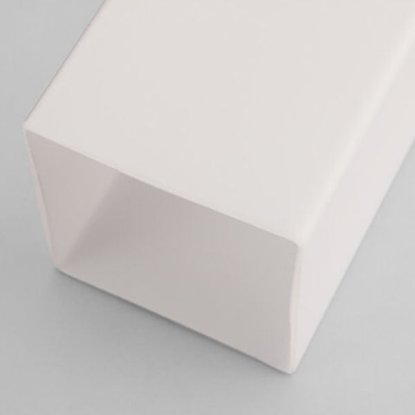 Moderne minimalistische quadratische Wandleuchte aus Massivholz mit Glassäule und einem Licht