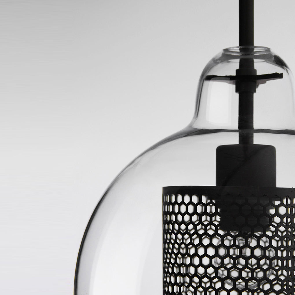 Vintage Industrie Hängelampe mit rundem Glas und Gold – LED Pendelleuchte für Esszimmer und Wohnzimmer | Karnz