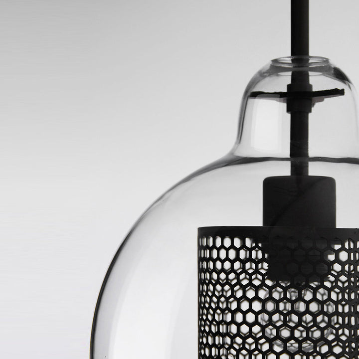 Vintage Industrie Hängelampe mit rundem Glas und Gold – LED Pendelleuchte für Esszimmer und Wohnzimmer | Karnz