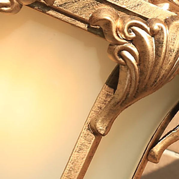 Europäische Retro Aluminium Glas geschnitzte Laterne 1-Licht Außen wasserdichte Wand Sconce Lampe | Karnz