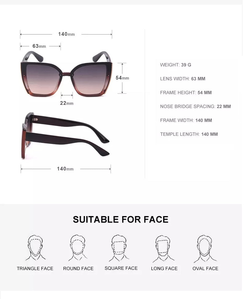 Billie Retro Sonnenbrille | Quadratisch & Trendy | Karnz