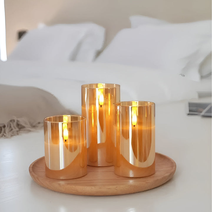 3D Flacker Flameless Kerzen Set | Karnz