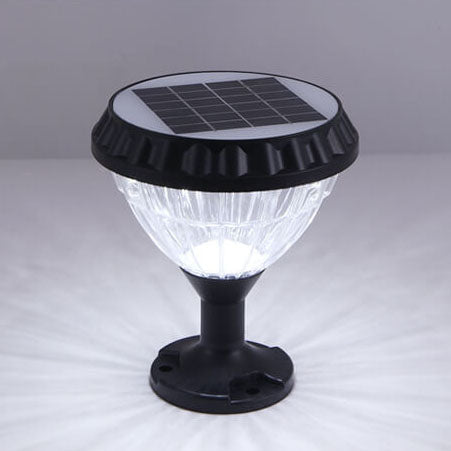 Modernes schwarzes Solar-Druckguss-Aluminium-Glas-Außen-Patio-Wasserdicht-Säulen-Hochlicht | Karnz