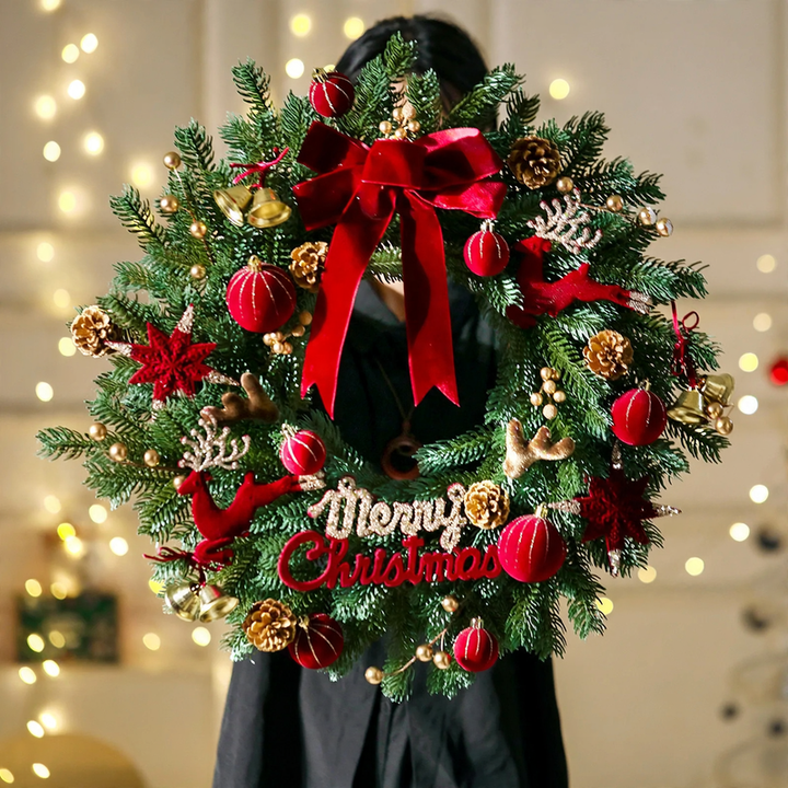Weihnachtskranz für Tür und Wand, PVC, 40 cm oder 50 cm