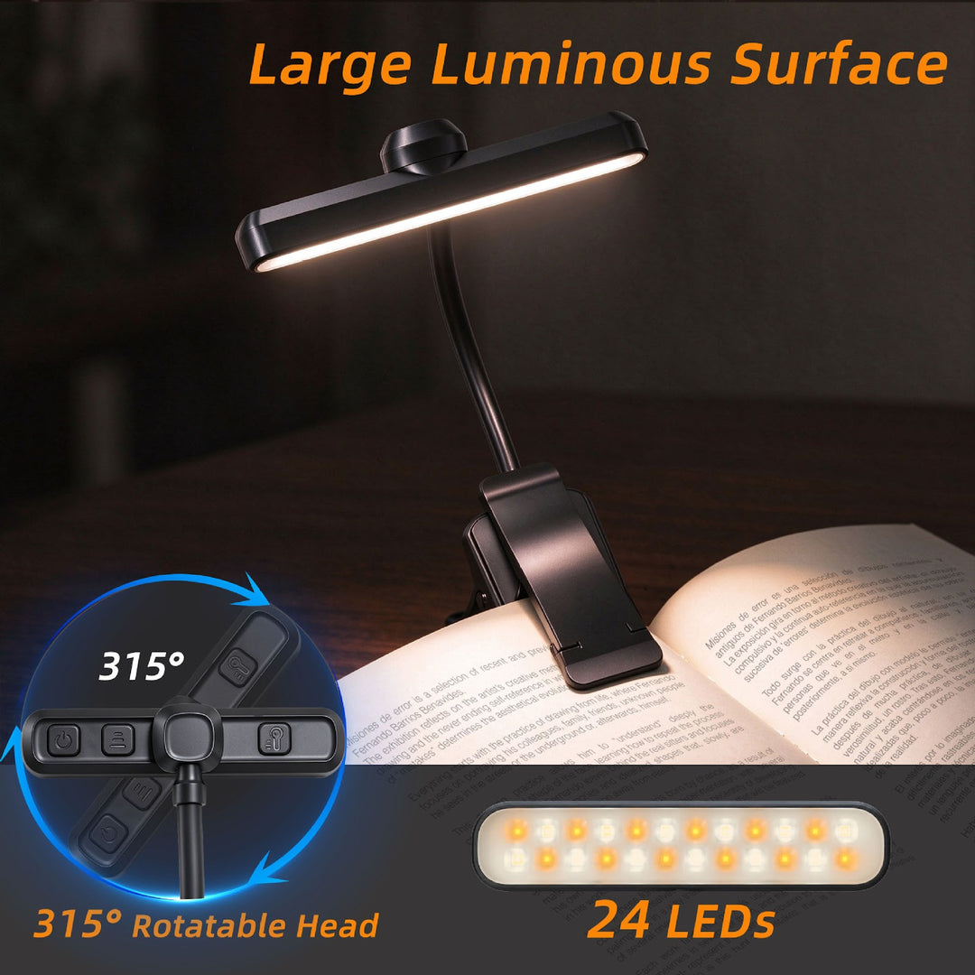 LED-Klemmlampe mit 3 Farbtemperaturen, 1000 mAh