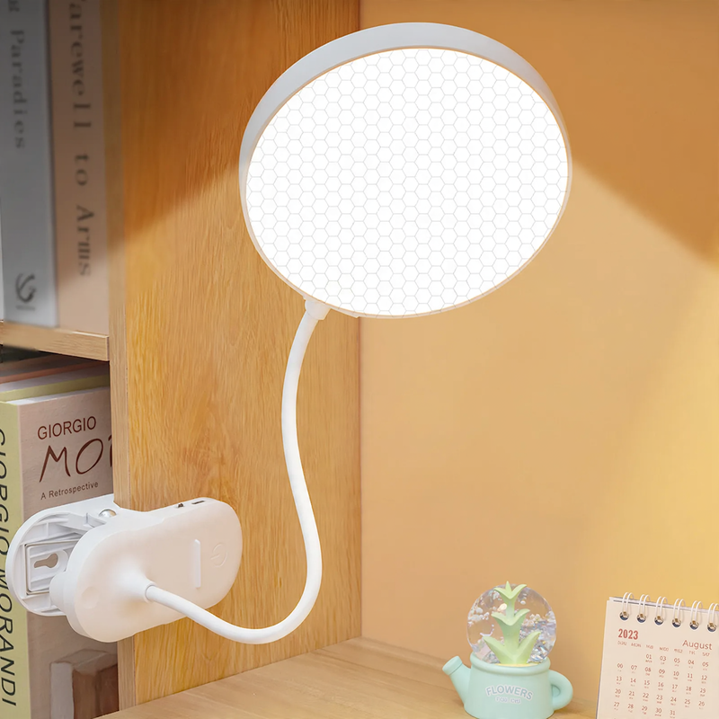 LED-Klemmlampe für Schreibtisch und Bett, augenschonend