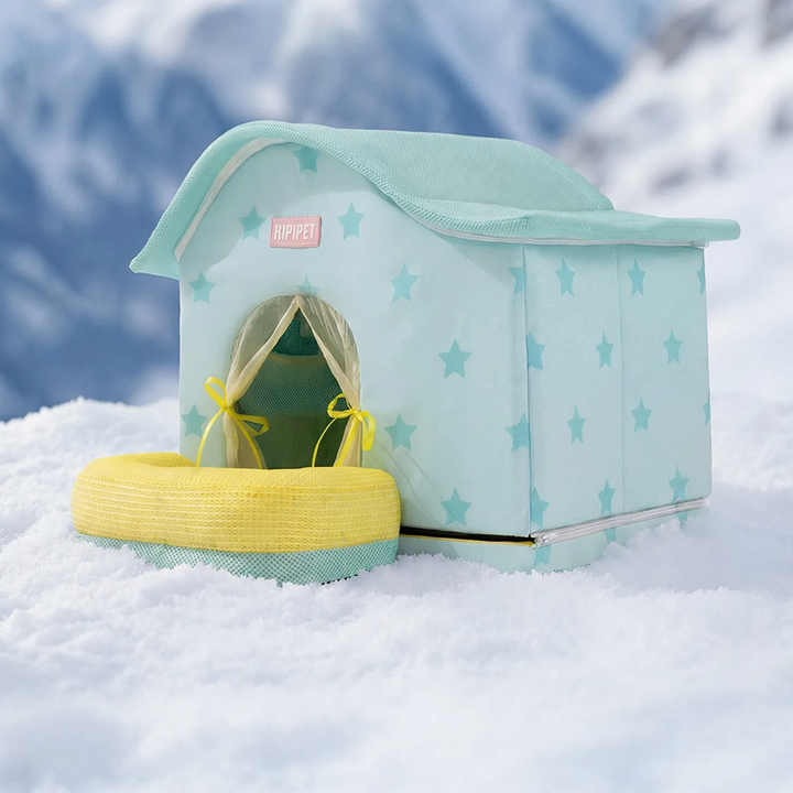 Großes Kühl-Iglu für Hunde, Oxford-Stoff, mit Eisbeutel