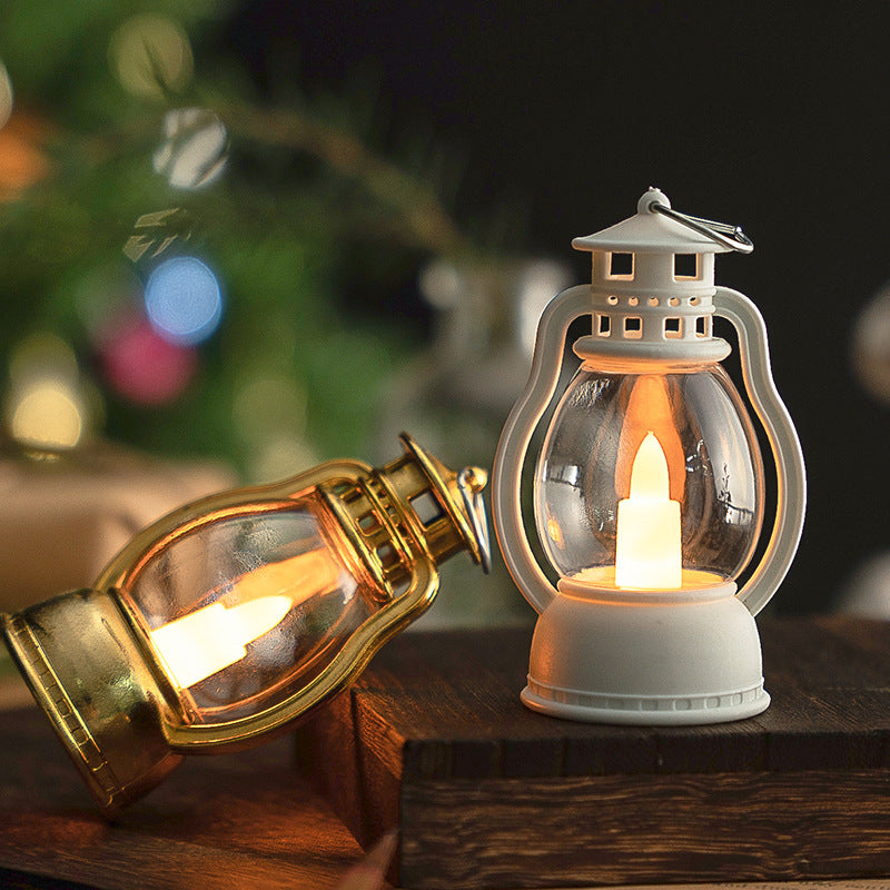 Dekorative Vintage-Laterne mit LED-Kerze