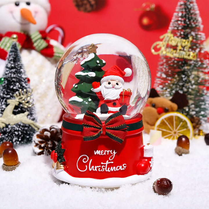 Weihnachtliche Schneekugel-Spieluhr